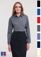 RUSSELL PREMIUM-POPELINE-LANGARM-BLUSE -934F- EASY-Care, bis 4XL