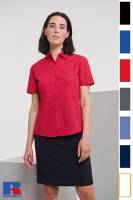 RUSSELL PREMIUM-POPELINE-KURZARM-BLUSE -935F- EASY-Care, bis 4XL 