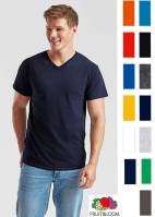 FRUIT OF THE LOOM V-NECK-T-SHIRT -VALUEWEIGHT F270- sehr angenehmer Tragecomfort