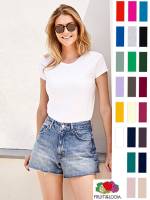 FRUIT OF THE LOOM DAMEN-COMFORT-T-SHIRT -ICONIC 195 RINGSPUN F186- sehr weich, toller Tragecomfort, schwere Qualität