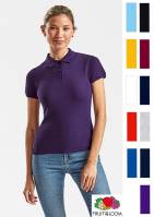 FRUIT OF THE LOOM MISCHGEWEBE-DAMEN-POLO -PIQUÉ F517- pflegeleicht, sehr angenehmer Tragecomfort