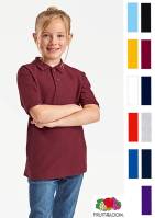 FRUIT OF THE LOOM MISCHGEWEBE-KINDER-POLO -PIQUÉ F502K- pflegeleicht, sehr angenehmer Tragecomfort